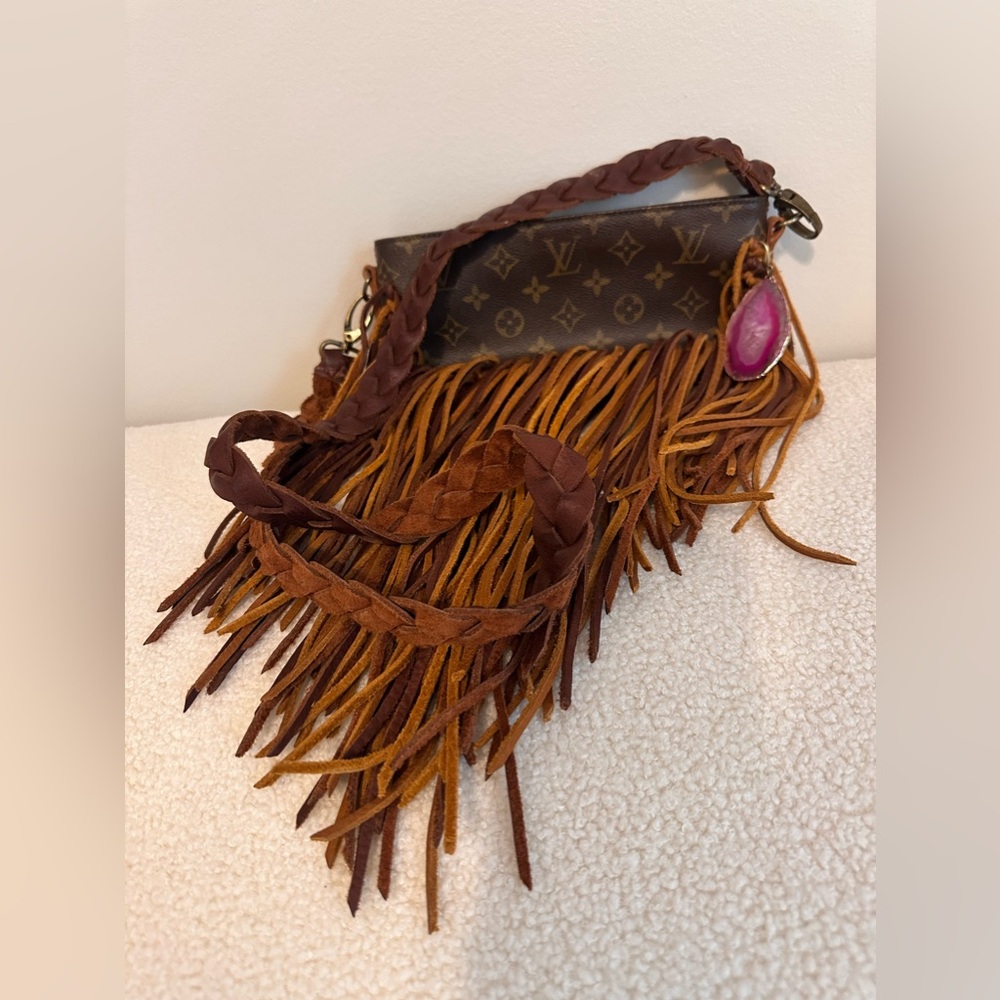 Vintage Hobo. Genuine repurposed Louis Vuitton pochette.